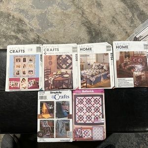 Lot of sewing patterns for quilts McCall’s Butterick Simplicity 90s